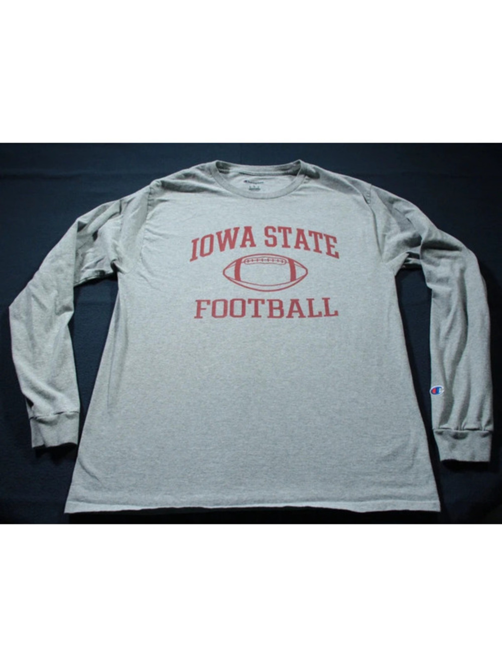 Iowa State University Cyclones Football Long Sleeve T-Shirt Champion L